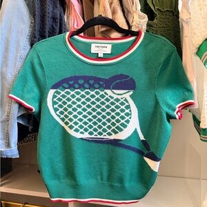 Tretorn for Anthropology Sweater with Tennis Racket Design